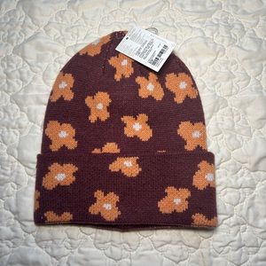 Forever 21 Floral Patterned Beanie- one size